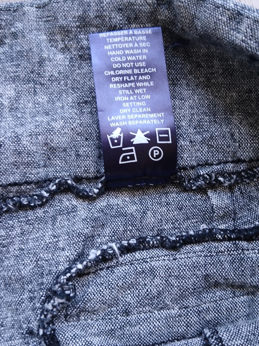 Reitmans Petite Bermuda Shorts Womens 16P Gray Linen Blend Stretch Mid Rise - Picture 4 of 8